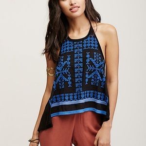 FP embroidered halter top